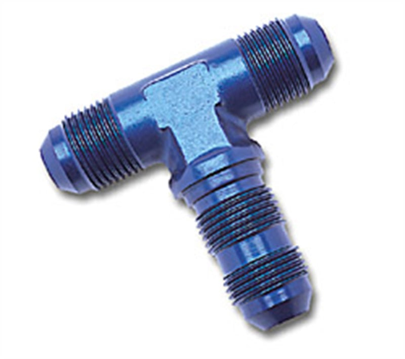 Russell Performance -6 AN Flare Bulkhead Tee Fitting (Blue) Fittings Russell