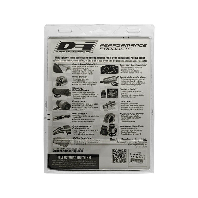 DEI Powersport Exhaust Sleeve Kit - Titanium Thermal Wrap DEI