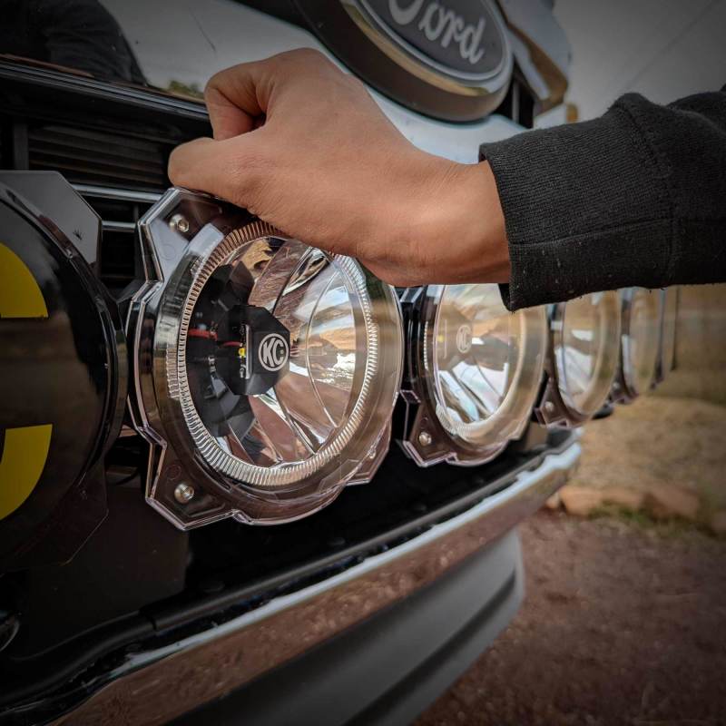 KC HiLiTES 6in. Light Shield for Gravity Pro6 LED Lights (Single) - Clear Light Covers and Guards KC HiLiTES