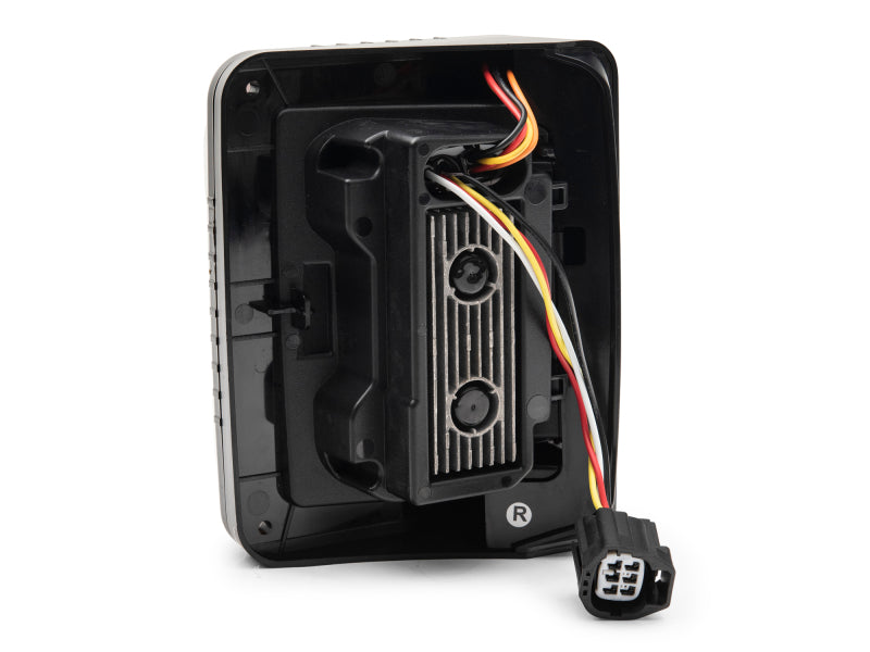 Raxiom 07-18 Jeep Wrangler JK Axial Series LED Halo Tail Lights- Black Housing (Dark Smoked Lens) Tail Lights Raxiom