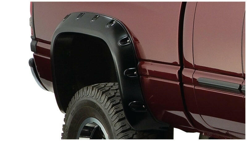 Bushwacker 02-08 Dodge Ram 1500 Fleetside Pocket Style Flares 4pc 75.9/76.3/97.9in Bed - Black Fender Flares Bushwacker