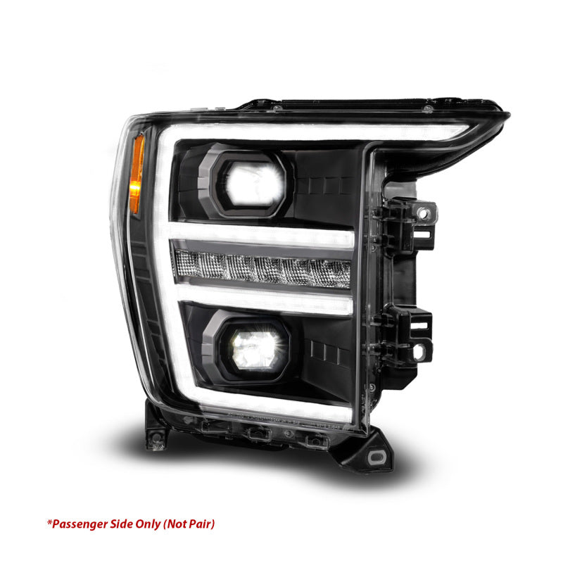 ANZO 21-23 Ford F150 LED Projector Headlight w/Switchback+Sequential - Black (Passenger Side Only) Headlights ANZO