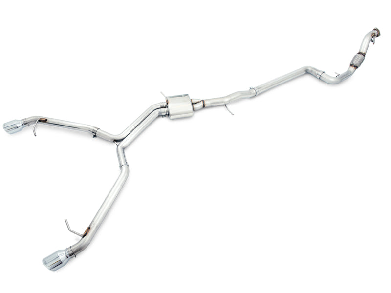 AWE Tuning Audi B9 A4 Track Edition Exhaust Dual Outlet - Chrome Silver Tips (Includes DP) Catback AWE Tuning