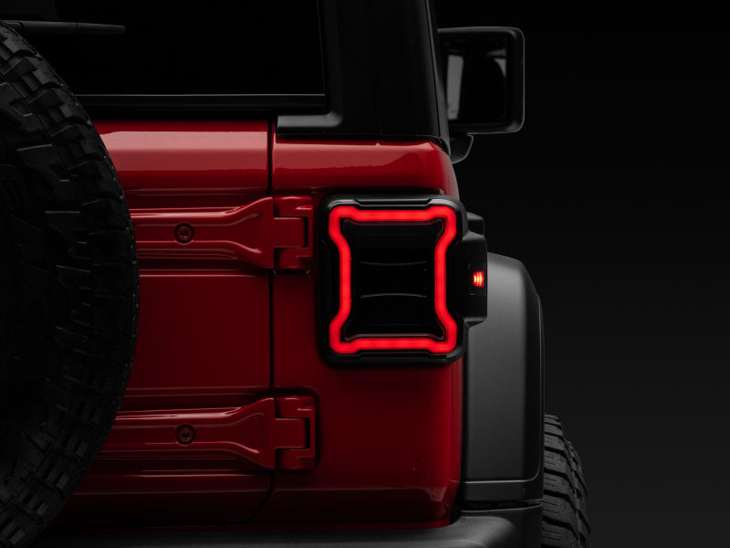 Raxiom 18-22 Jeep Wrangler JL LED Tail Lights- Black Housing (Smoked Lens) Tail Lights Raxiom