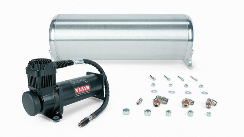 Air Lift 18in FLO Tank w/ Viair 444c Black Compressor (Incl. Fittings & Tank Mounting Hardware) Air Tanks Air Lift