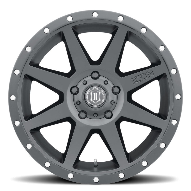 ICON Rebound 20x9 6x5.5 0mm Offset 5in BS Satin Black Wheel Wheels - Cast ICON