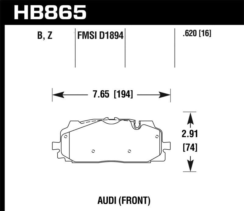 Hawk 18-19 Audi S5 Performance Ceramic Street Front Brake Pads Brake Pads - Performance Hawk Performance