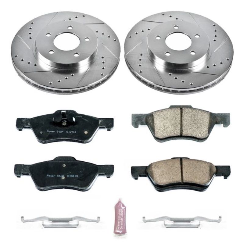 Power Stop 10-12 Ford Escape Front Z23 Evolution Sport Brake Kit Brake Kits - Performance D&S PowerStop