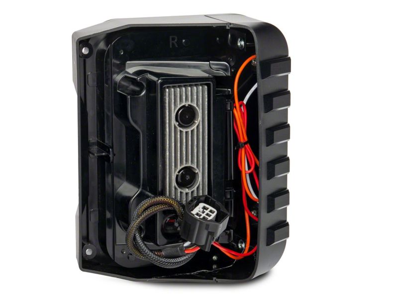 Raxiom 07-18 Jeep Wrangler JK Axial Series Trident LED Tail Lights- Blk Housing (Clear Lens) Tail Lights Raxiom