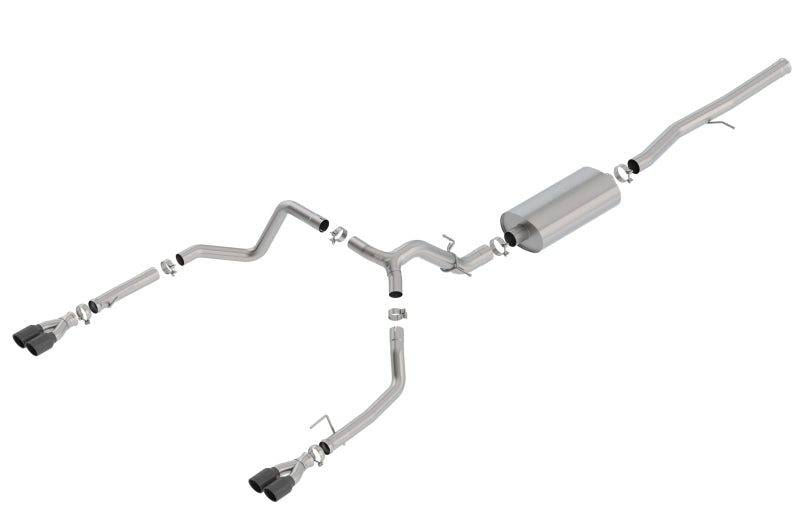 Borla 19 Chevrolet Silverado/GMC Sierra 1500 6.2L SS Touring Catback Exhaust - Black Chrome Tips Catback Borla