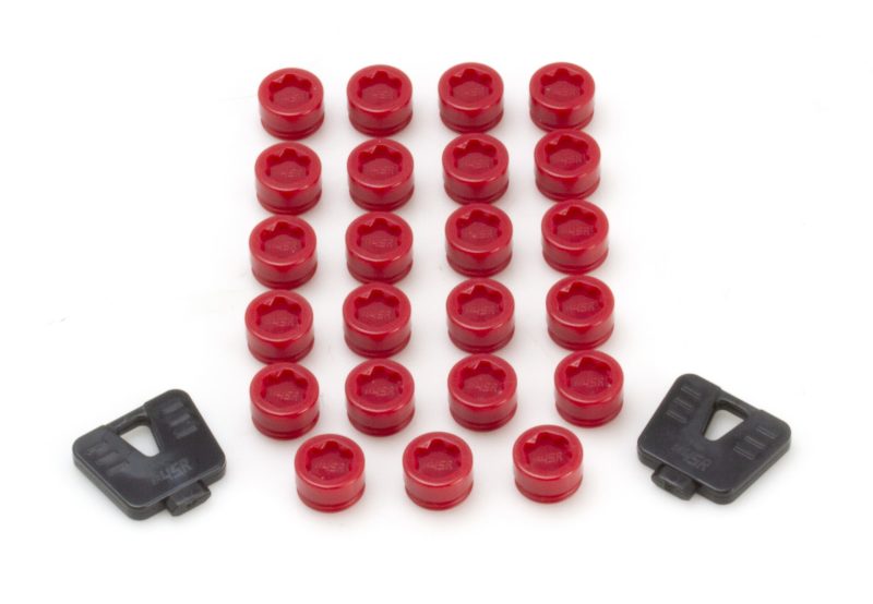 Wheel Mate SR45R Caps Set of 20 - Red Lug Nuts Wheel Mate