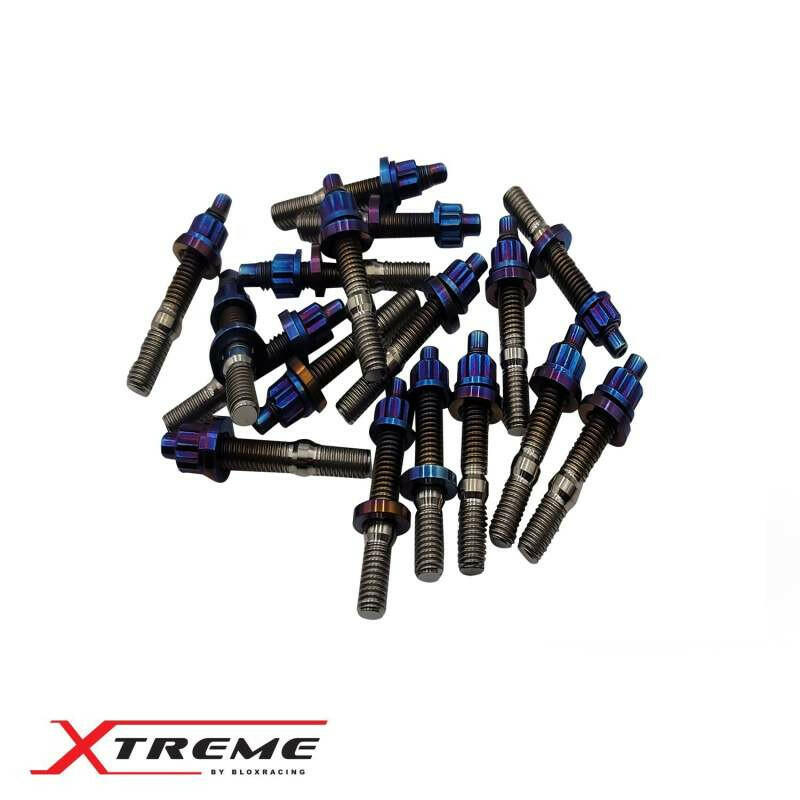 BLOX Racing Xtreme Line Titanium M8x1.25x45mm 9-Piece Set Burnt Hardware Kits - Other BLOX Racing