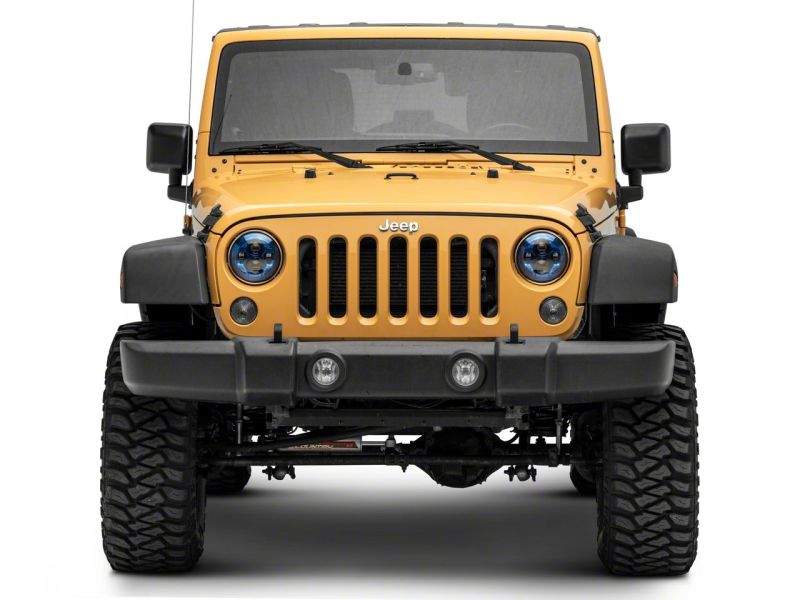Raxiom 07-18 Jeep Wrangler JK 7-In LED Headlights- BlueHousing- Clear Lens Headlights Raxiom