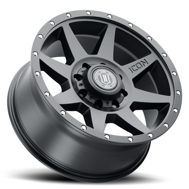 ICON Rebound 20x9 8x170 6mm Offset 5.25in BS Satin Black Wheel Wheels - Cast ICON