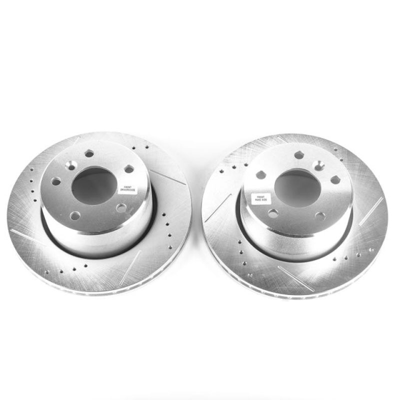 Power Stop 99-04 Land Rover Discovery Front Evolution Drilled & Slotted Rotors - Pair Brake Rotors - Slot & Drilled PowerStop