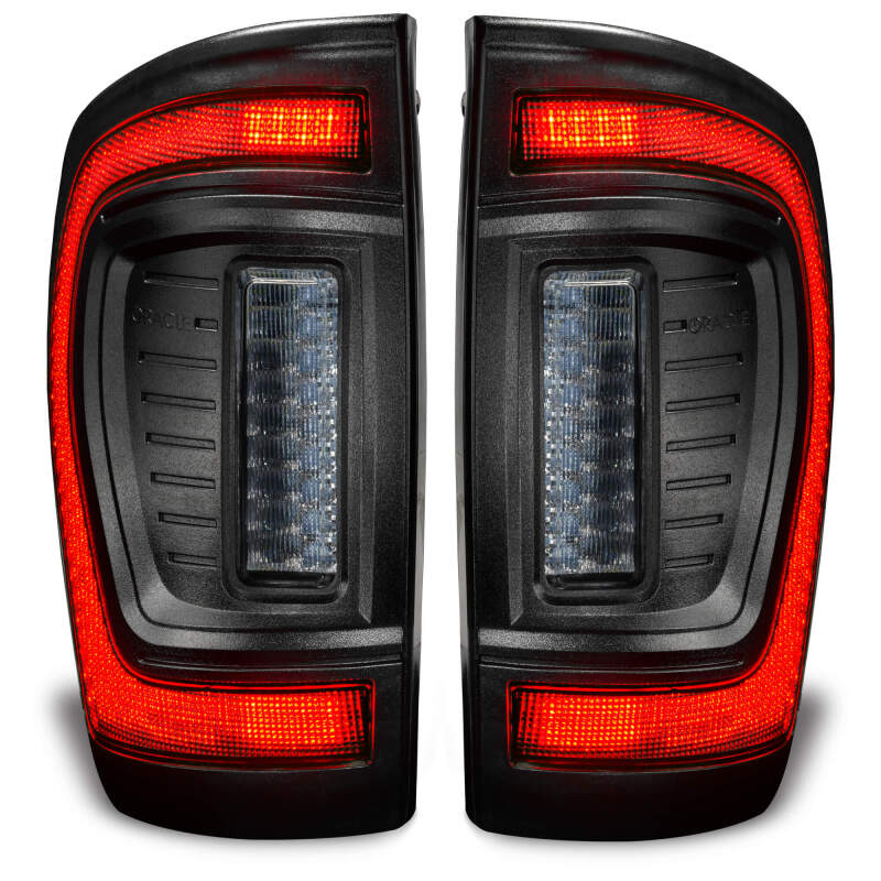 Oracle Lighting 16-23 Gen 3 Toyota Tacoma Black Series Flush Style LED Tail Lights Tail Lights ORACLE Lighting
