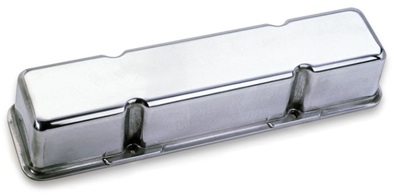 Moroso Chevrolet Small Block Valve Cover - 3.5in - No Logo - Polished Aluminum - Pair Valve Covers Moroso