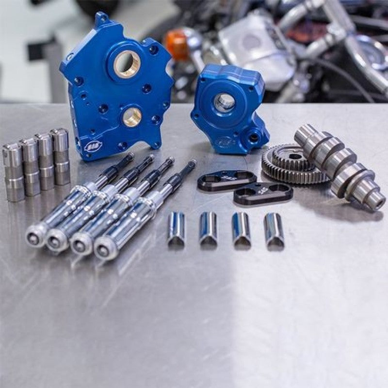 S&S Cycle 2017+ M8 Models Gear Drive 475G Cam Chest Kit w/ Chrome Pushrod Tubes - Water Cooled Cam Gears S&S Cycle