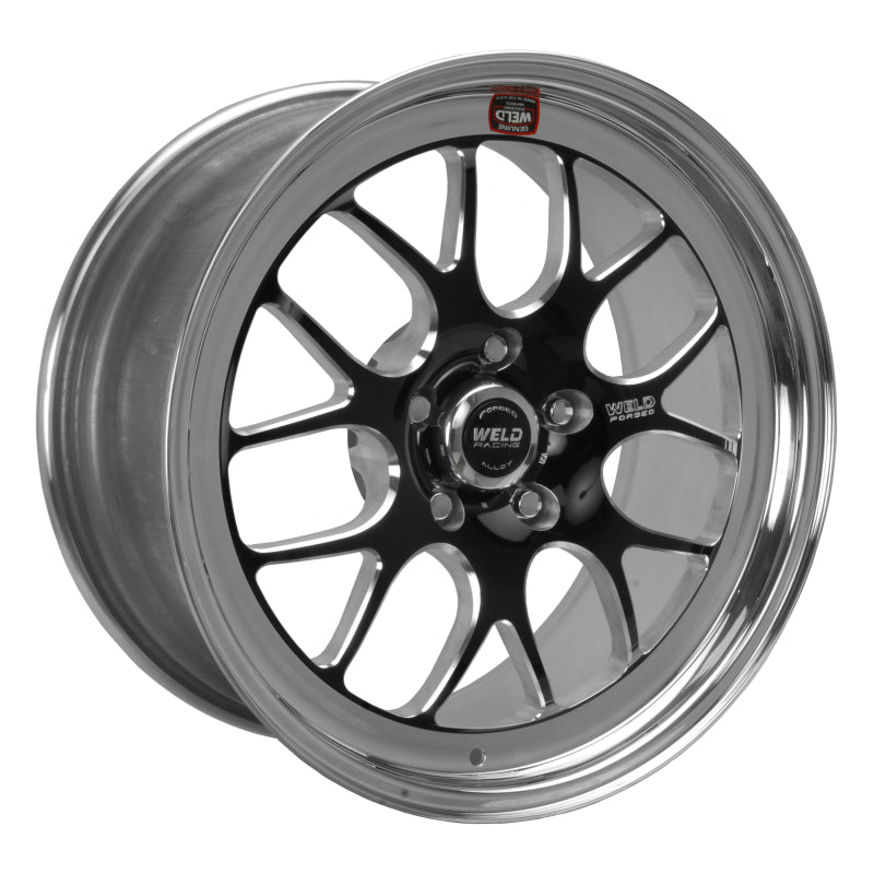 Weld S77 18x13.5 / 5x4.75 BP / 6.1in. BS Black Wheel (High Pad) - Non-Beadlock Wheels - Forged Weld