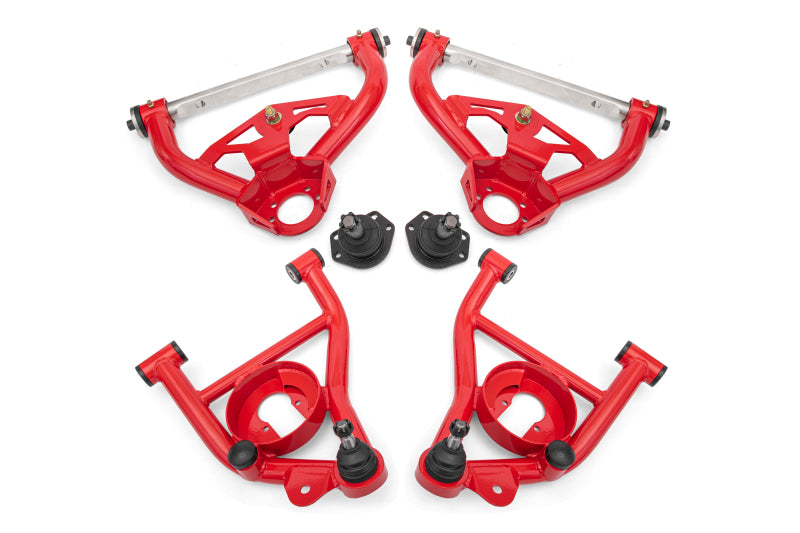 BMR 78-87 GM G-Body Non-Adjustable A-arm Kit - Red Control Arms BMR Suspension