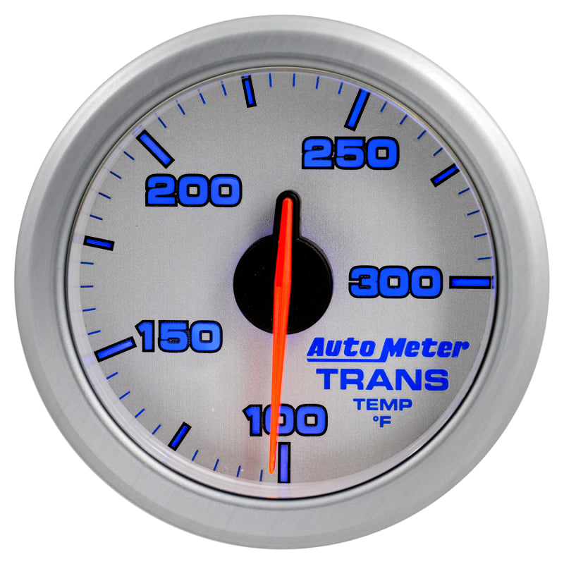 Autometer Airdrive 2-1/6in Trans Temperature Gauge 100-300 Degrees F - Silver Gauges AutoMeter