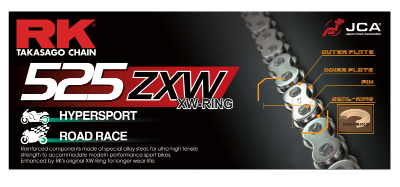 RK Chain CC525ZXW-120L XW-Ring - Chrome Chains RK Chain
