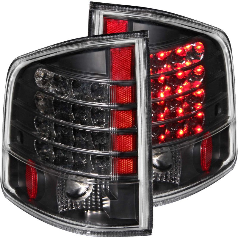 ANZO 1995-2005 Chevrolet S-10 LED Taillights Black Tail Lights ANZO