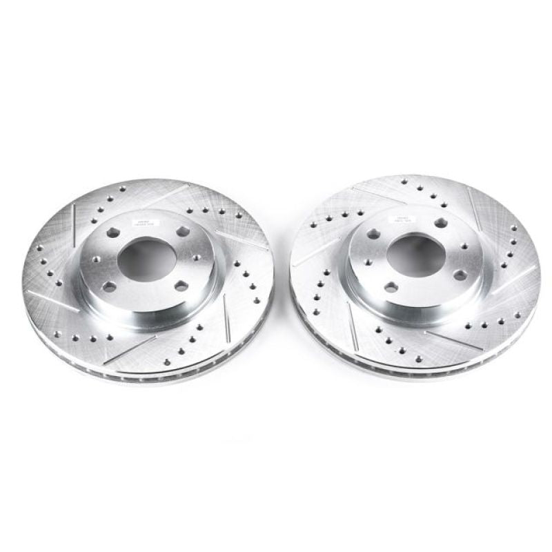Power Stop 08-11 Ford Focus Front Evolution Drilled & Slotted Rotors - Pair Brake Rotors - Slot & Drilled PowerStop