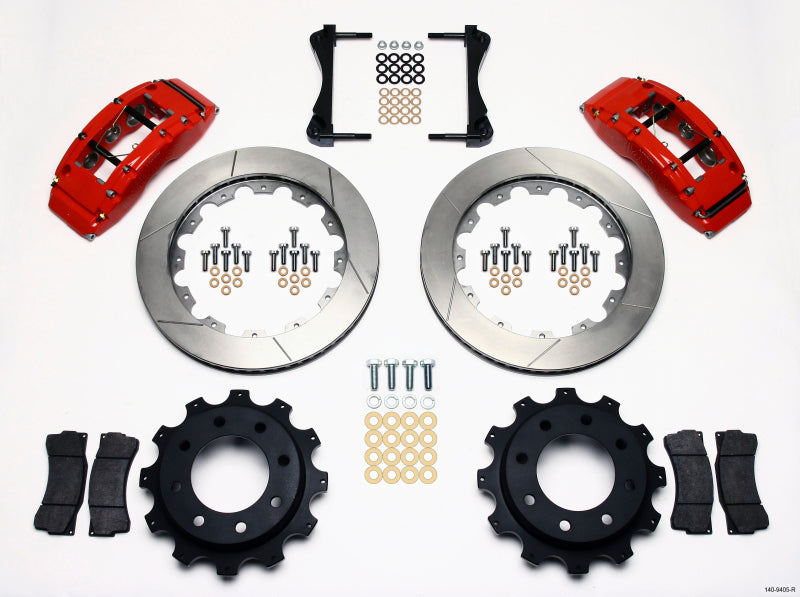 Wilwood TC6R Rear Kit 16.00in Red 1999-2010 GM H2 / 2500 4.63 Cntr Big Brake Kits Wilwood