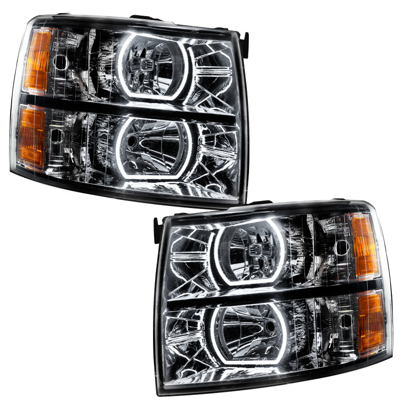 Oracle 07-13 Chevrolet Silverado SMD HL - Black - Square - ColorSHIFT w/ BC1 Controller Headlights ORACLE Lighting
