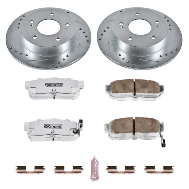 Power Stop 89-94 Nissan Maxima Rear Z26 Street Warrior Brake Kit Brake Kits - Performance D&S PowerStop