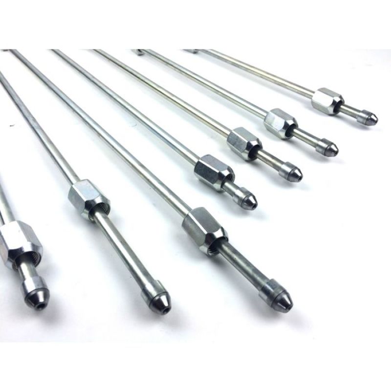 Fleece Performance 17in High Pressure Fuel Line (8mm x 3.5mm Line, M14x1.5 Nuts) Hoses Fleece Performance