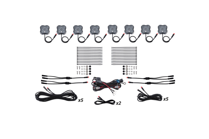 Diode Dynamics RGBW Rock Light Installer Kit (8-pack) Light Accessories and Wiring Diode Dynamics