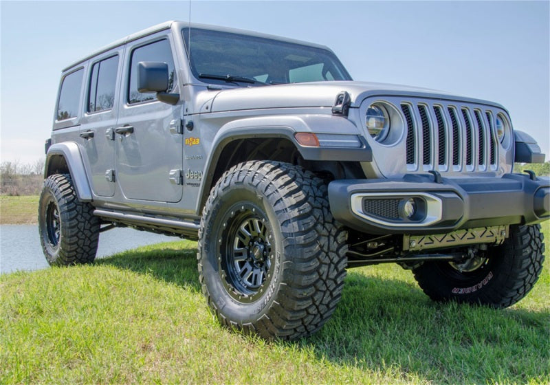 N-Fab RKR Rails 2019 Jeep Wrangler JT 4DR Truck Full Length - Tex. Black - 1.75in Body Armor & Rock Rails N-Fab