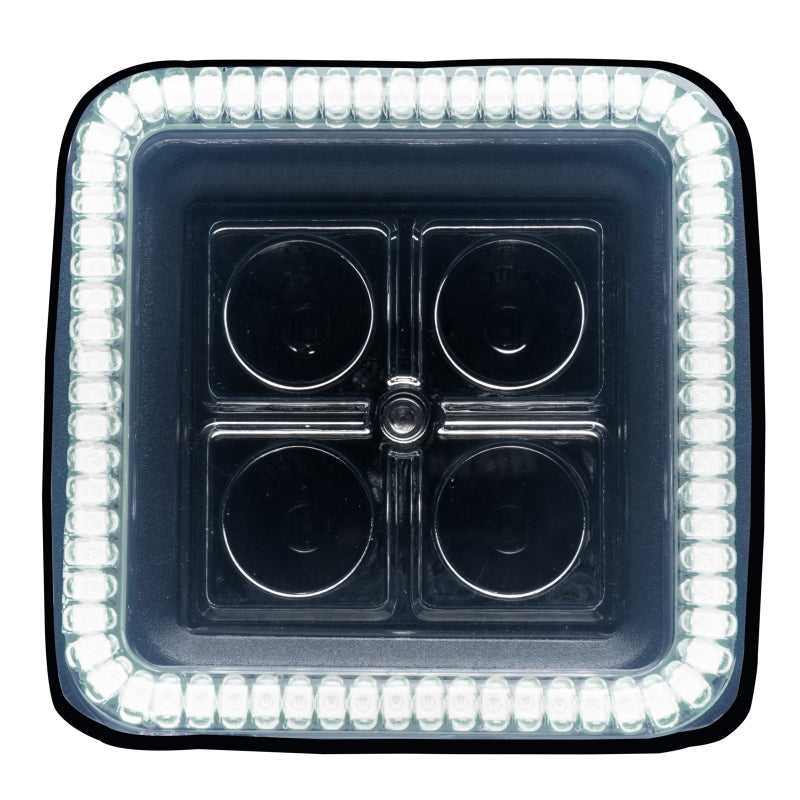 Oracle Off-Road 3in W Square Spotlight with Halo - White Light Bars & Cubes ORACLE Lighting