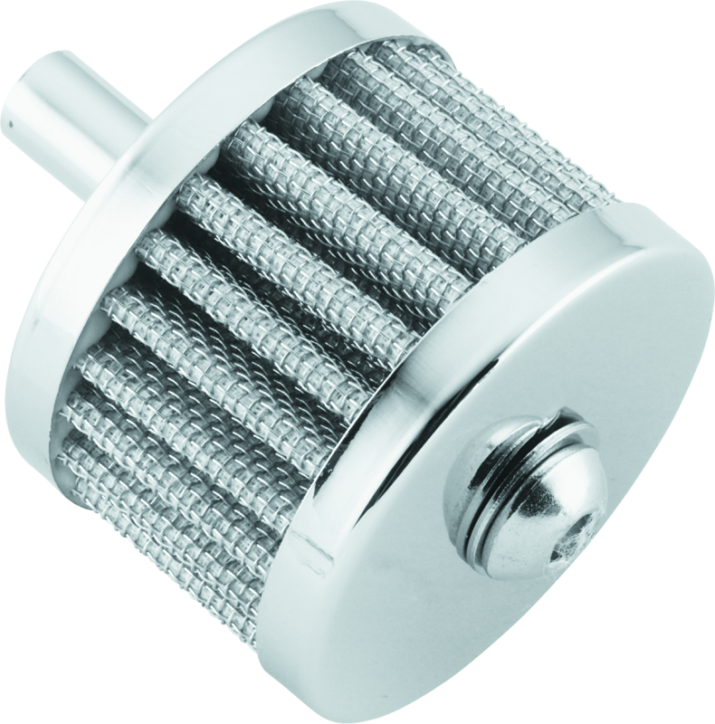 Bikers Choice Chrome 3/8 Inch Breather Filter With Bolt Air Intake Components Bikers Choice