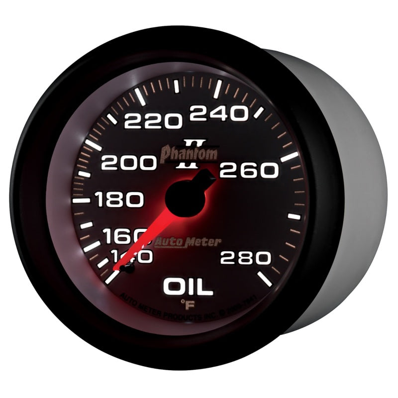 AutoMeter Gauge Oil Temp 2-5/8in. 140-280 Deg. F Mechanical Phantom II Gauges AutoMeter