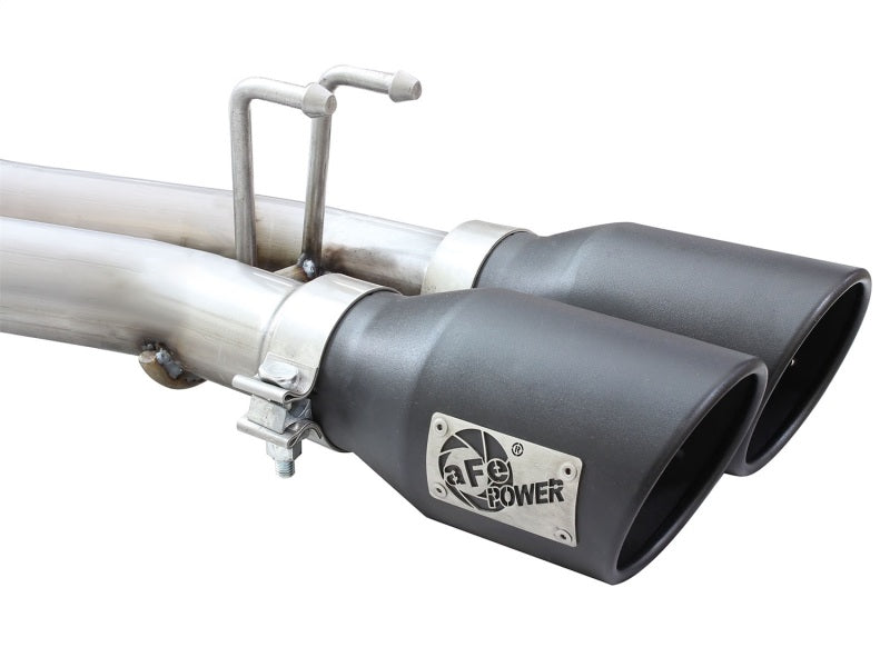 aFe Rebel Series Cat-Back 2.5in Dual Center Exit SS Exhaust w/ Black Tips 07-14 Jeep Wrangler V6 Catback aFe