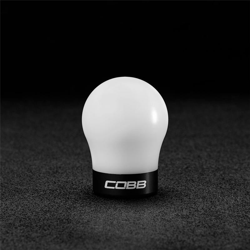 Cobb Ford 13-14 Focus ST/14-15 Fiesta ST White Shift Knob - Black Base Shift Knobs COBB