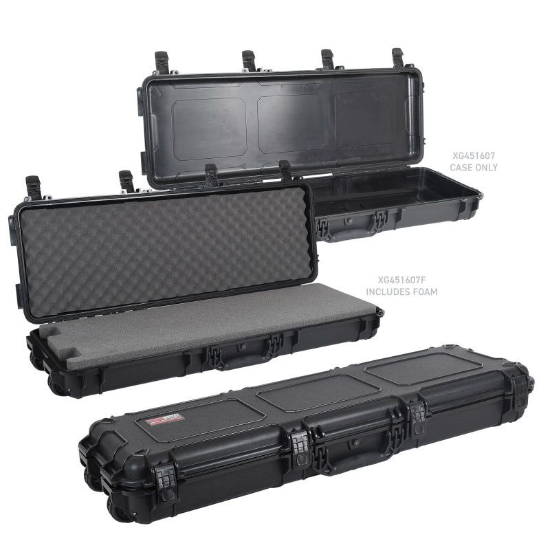 Go Rhino XVenture Gear Hard Case w/ Foam - Long 44in. / IP67 / Automatic Air Valve - Textured Black Cargo Boxes & Bags Go Rhino