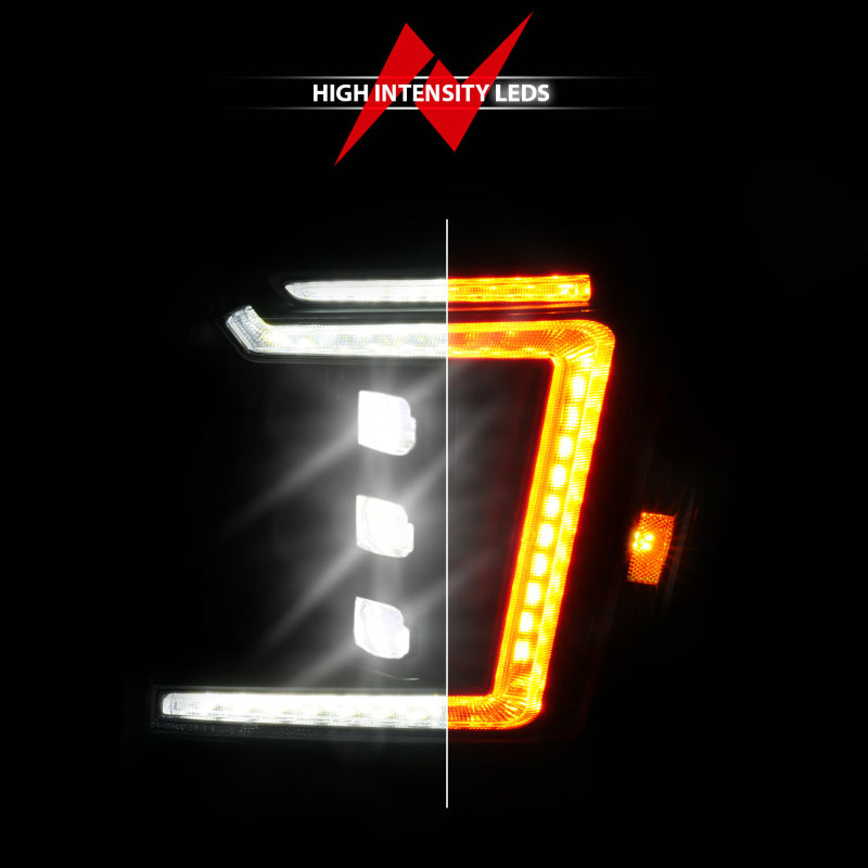 ANZO 15-20 GMC Yukon (Incl XL - Factory Halogen Models) Full LED Proj Headlights Black - Driver Side Headlights ANZO