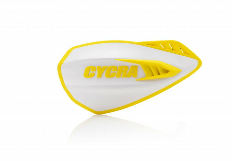 Cycra Cyclone MX - White/Yellow Hand Guards Cycra