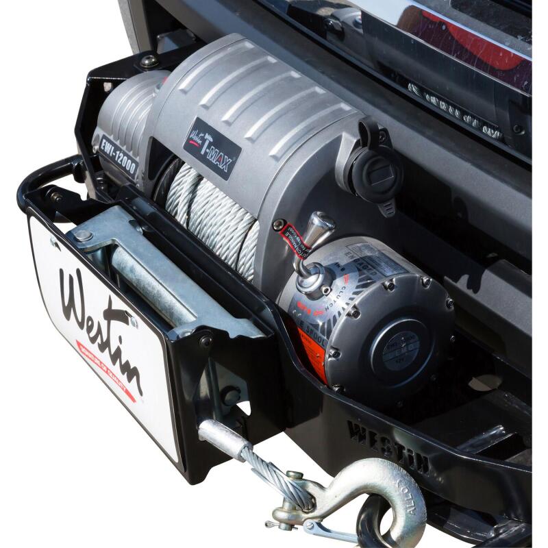 Westin MAX Winch Tray License Plate Bracket - Black License Plate Relocation Westin