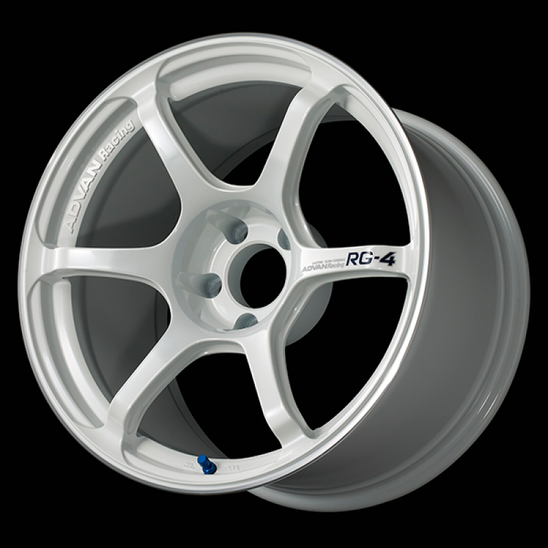 Advan RG-4 17x9.0 / +35 Offset / 5x114.3 / 73mm Bore / Racing White Metallic and Ring Wheels - Cast Advan