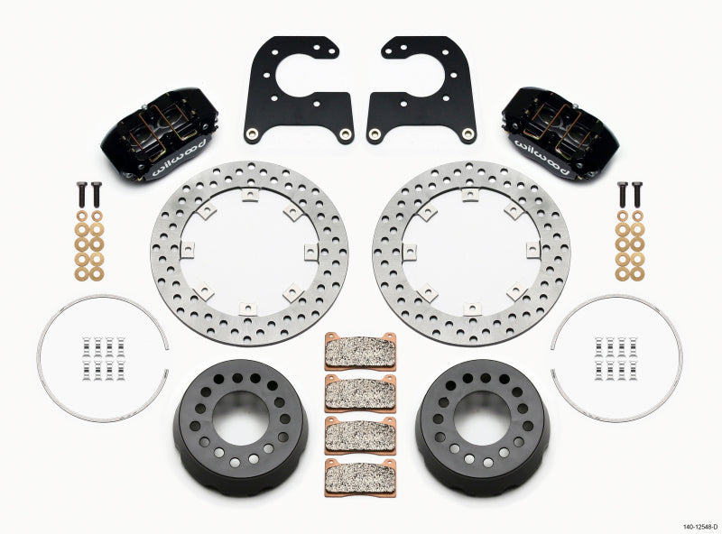 Wilwood Dynapro Lug Mount Single Rear Dynamic Kit SA Drilled 58-64 Olds/Pont 1/2in Studs Big Brake Kits Wilwood