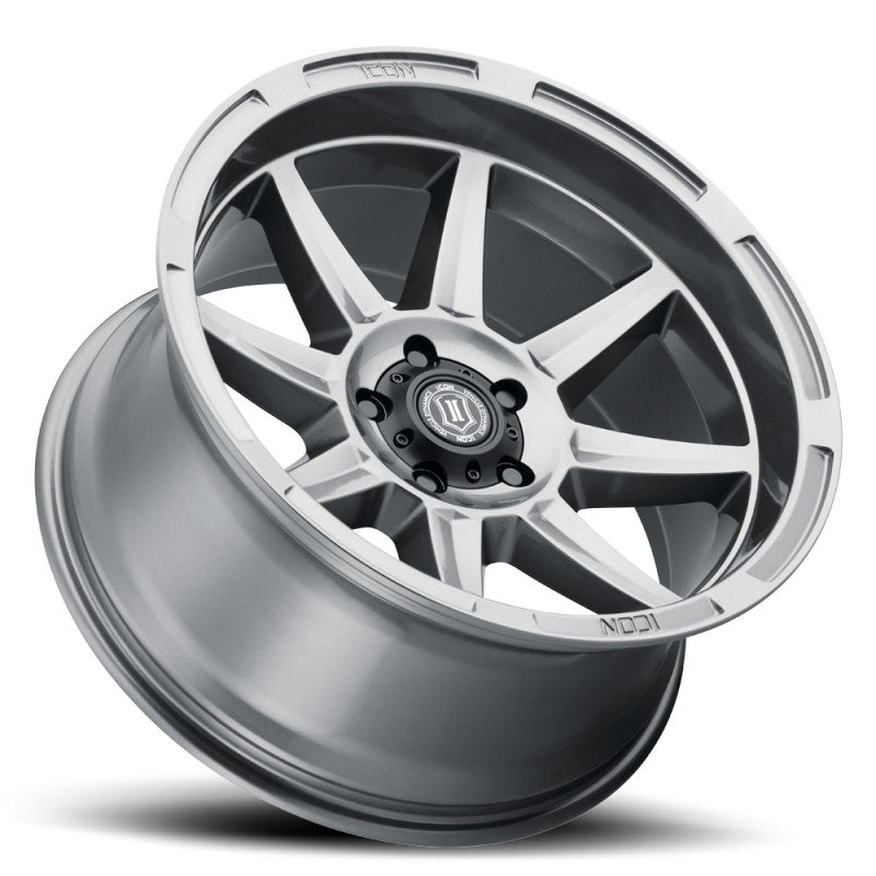 ICON Bandit 20x10 5x5 -24mm 4.5in BS 71.50mm Bore Gun Metal Wheel Wheels - Cast ICON