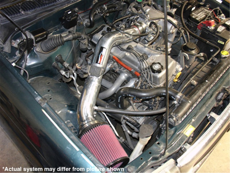 Injen 97-99 Tacoma 4 Cyl. only Wrinkle Black Power-Flow Air Intake System Cold Air Intakes Injen