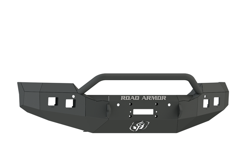 Road Armor 15-19 GMC 2500 Stealth Front Winch Bumper w/Pre-Runner Guard - Tex Blk Bumpers - Steel Road Armor