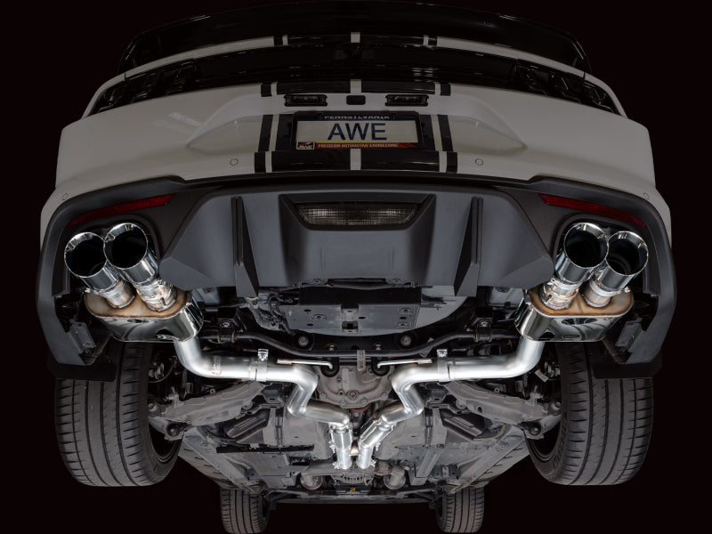 AWE Tuning 18-23 S550 Mustang GT SwitchPath Exhaust - Chrome Silver Tips Catback AWE Tuning