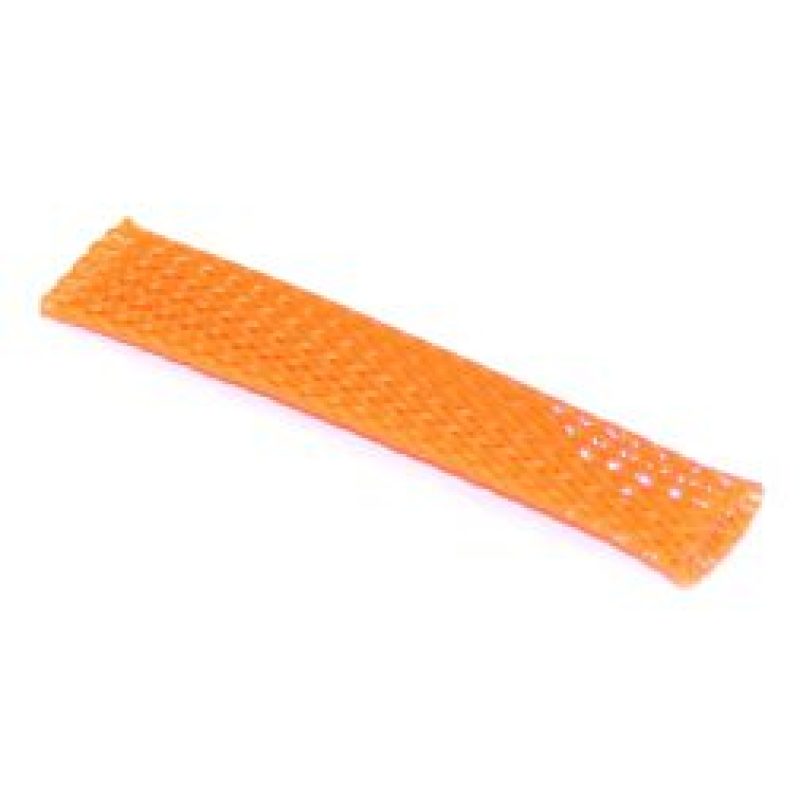 NAMZ Braided Flex Sleeving 10ft. Section (3/8in. ID) - Orange Wire Loom NAMZ